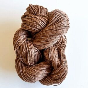 Yarn Flax and Twine Daytime Linen Fingering Sock 1 Fawn Brown Knit Crochet NWT